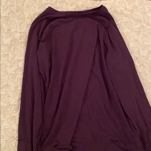 Purple long sleeve athletic shirt
